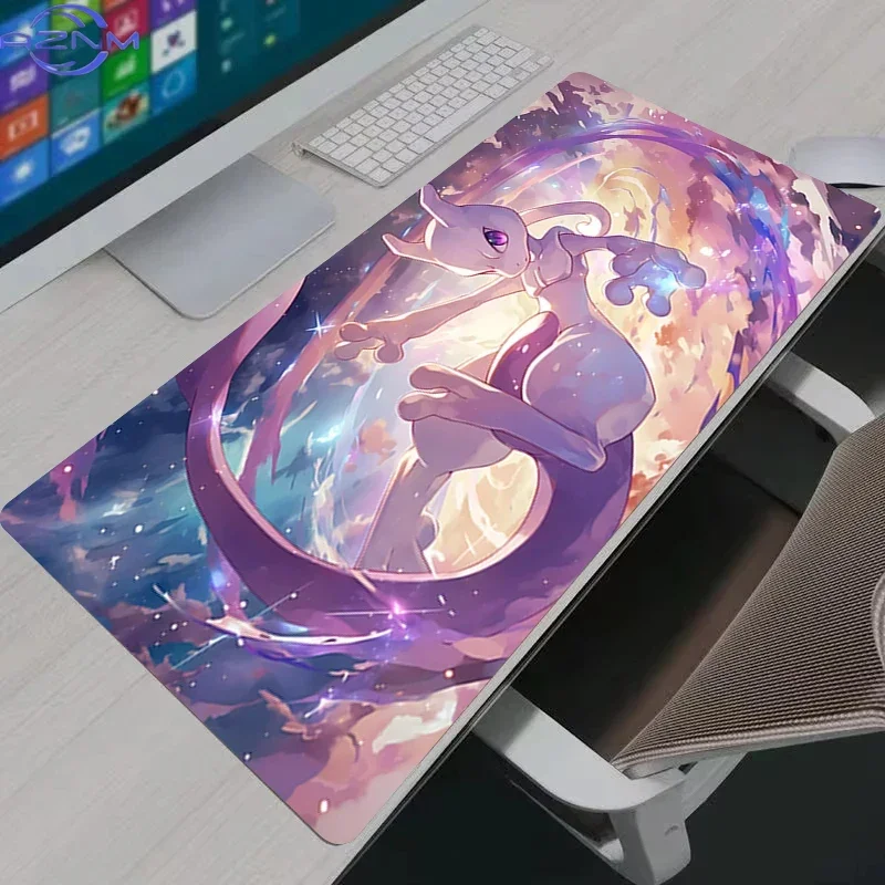XXL Eevee Computer Mousepad Gaming Keyboard Mat Table Desk Carpet Anime Pokemon Mewtwo Gamer Accessories