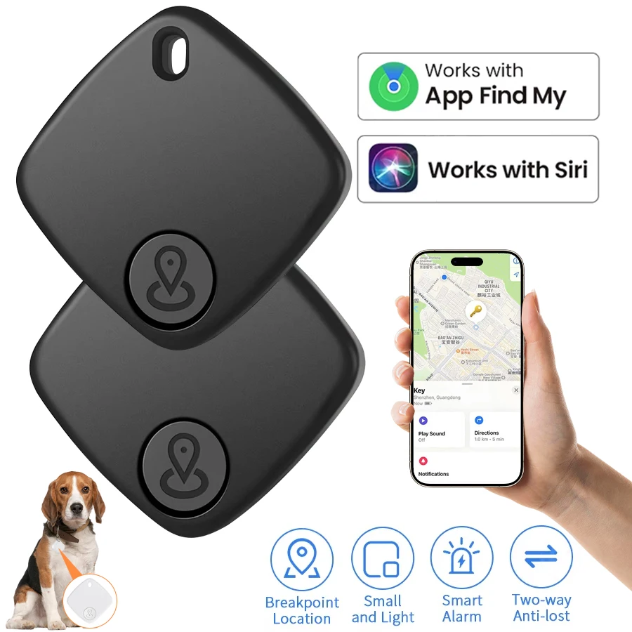 

Bluetooth Smart Tag GPS Tracker Locator Tracking Device iOS Find My APP Anti-Lost Alarm Reminder Car Key Dog Pet Kid Finder
