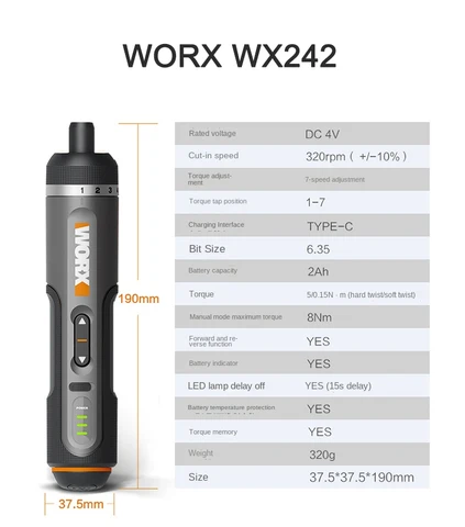 Беспроводной шуруповерт Worx WX240 - мощный и компактный инструмент