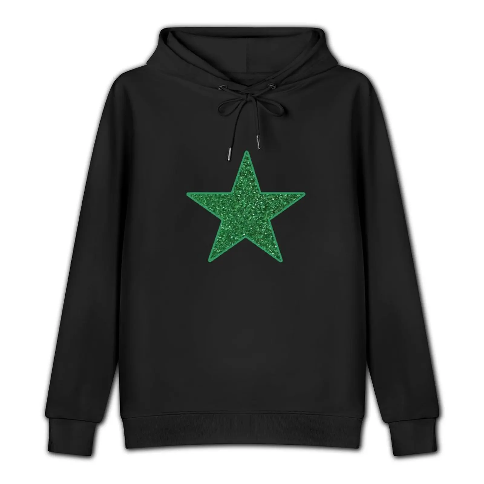 Green Crystal Glitter Star Pullover Hoodie men's sweat-shirt set fashion men anime clothing korean clothes anime hoodie