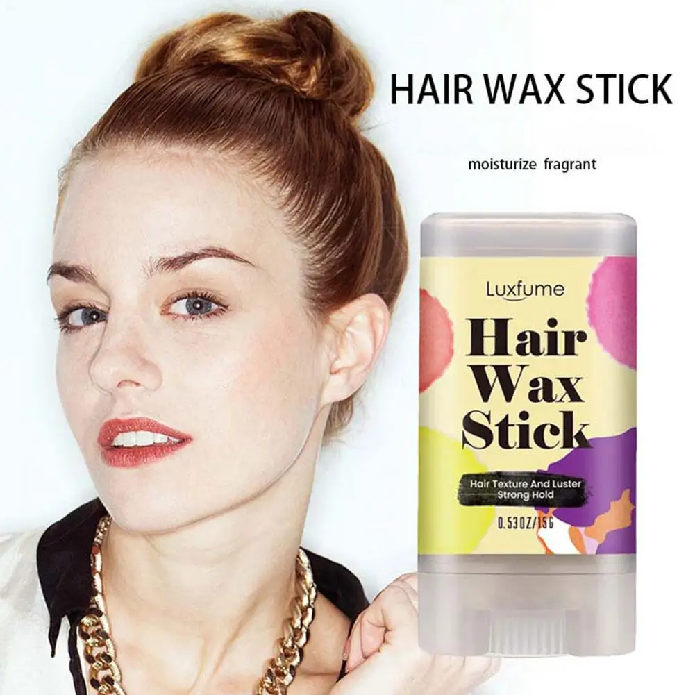 Hair Wax Stick Non-Greasy Blueberry Flavored Anti-frizz Broken Hair Finishing Cream Long-lasting Style For Wig O0M7