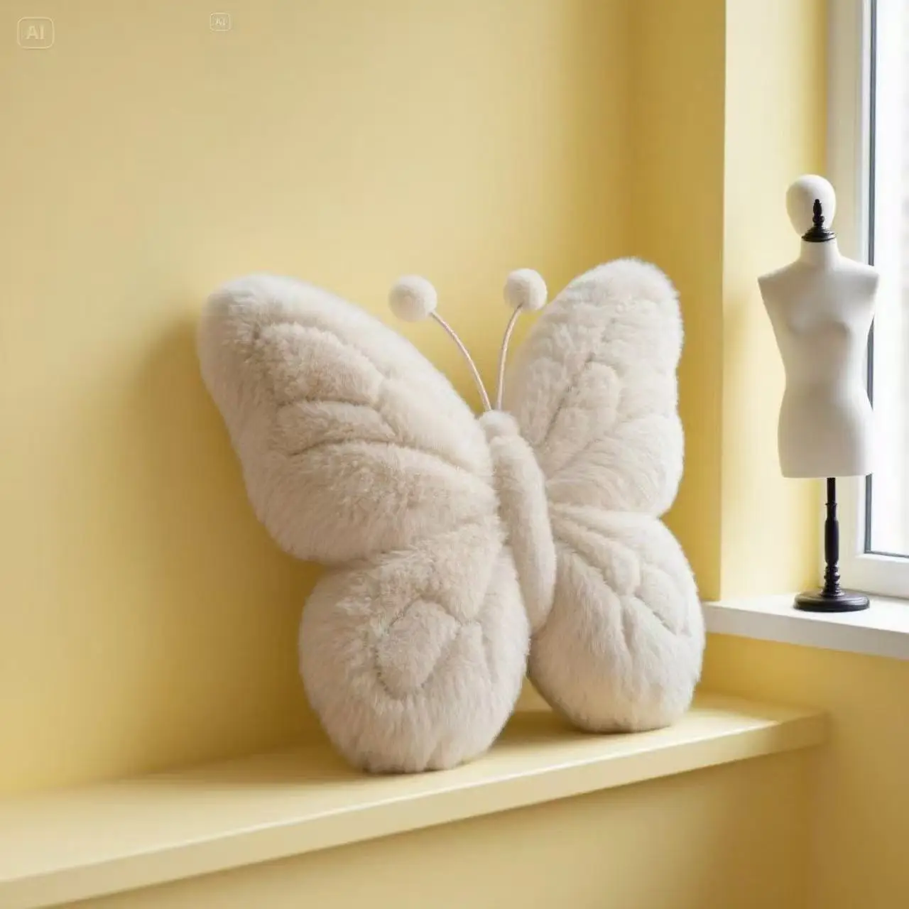 50x45cm plush stuffed butterfly back cushion sofa throw pillow sofa backrest