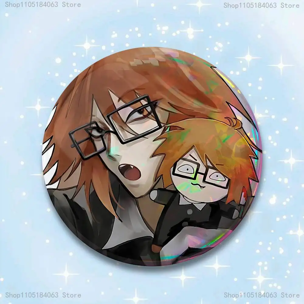 R-Rnfren راندال لوثر نيون شارات 25 32 44 58 75 مللي متر مستديرة تأثيري دبوس حقيبة ديكور المشجعين جمع الأصدقاء الهدايا بروش تذكارية #6