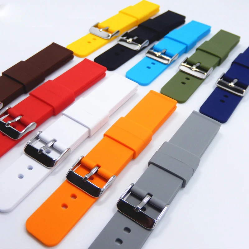 12mm 14mm 16mm 18mm 20mm 22mm Silicone Strap Quick Release Watchband for Samsung Galaxy Watch Huawei GT/2/2e/Pro Smart Watch