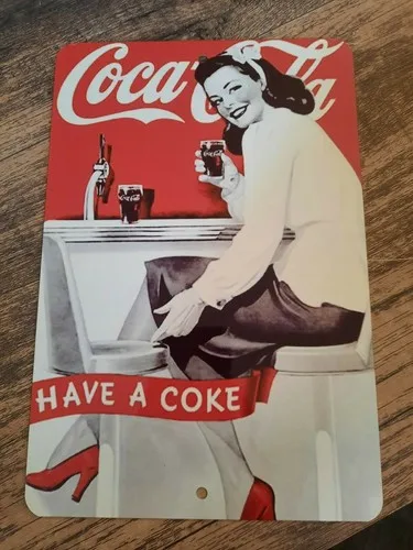 Vintage Metallschild „Have a Coke“ für die Wandmontage