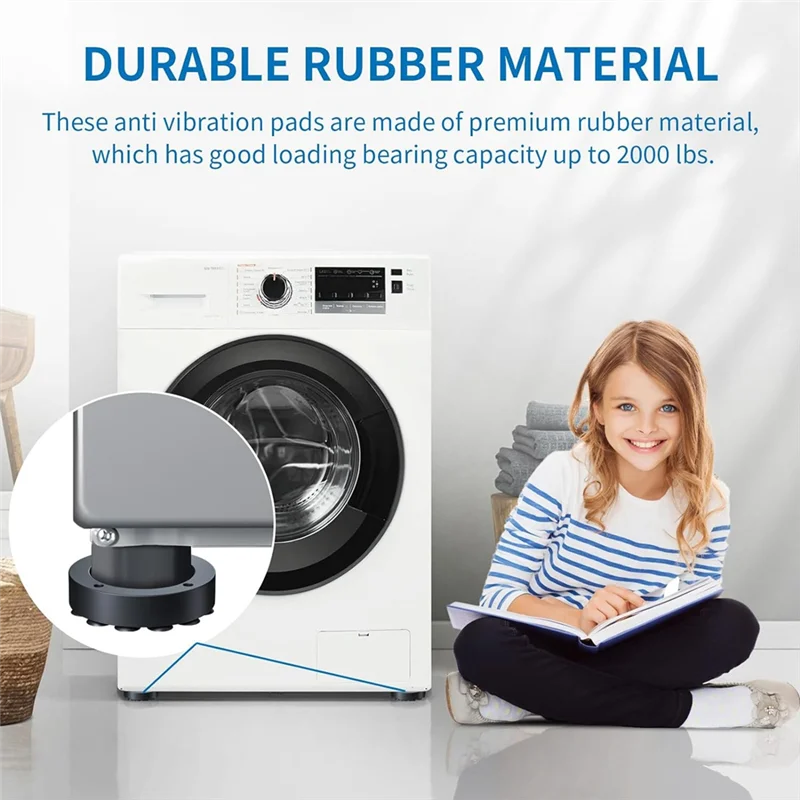 Anti Vibration Pads For Washing Machine With Strong Adsorption Suction Cup, Non-Slip Rubber Stabilizer Support-AB52