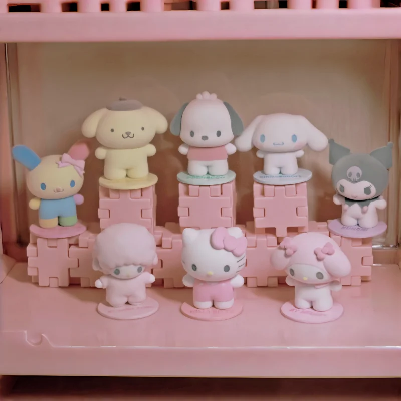 Neue Hallo Kitty Kuromi Cinnamoroll Magnetische Saug Blind Box Nette Puppe Ornamente Desktop Dekoration Spielzeug Mädchen Geburtstag Geschenk