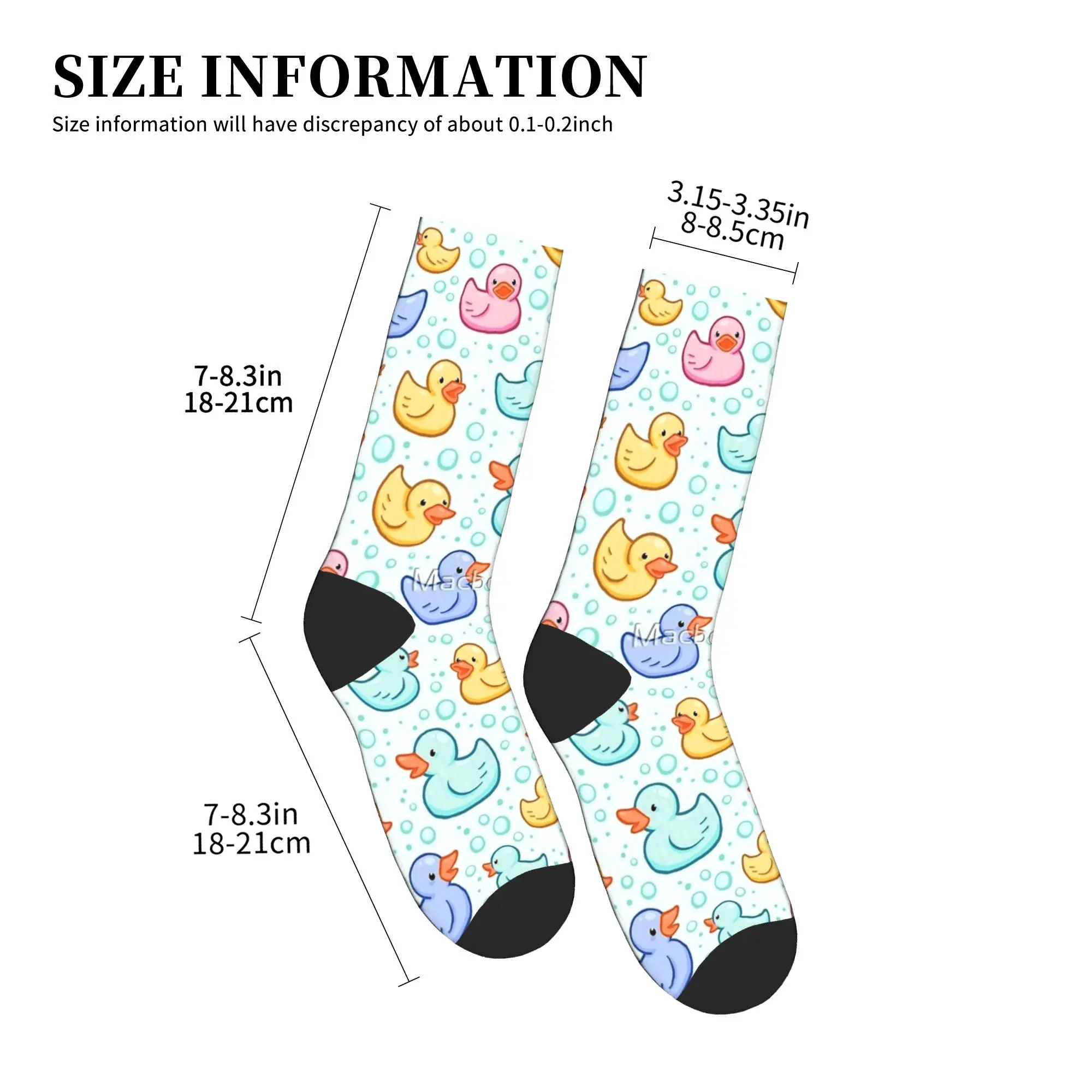 カラフルなラバーダックストッキング大人男性靴下通気性エレガントな靴下春登山ノンスリップグラフィックソックス誕生日ギフト