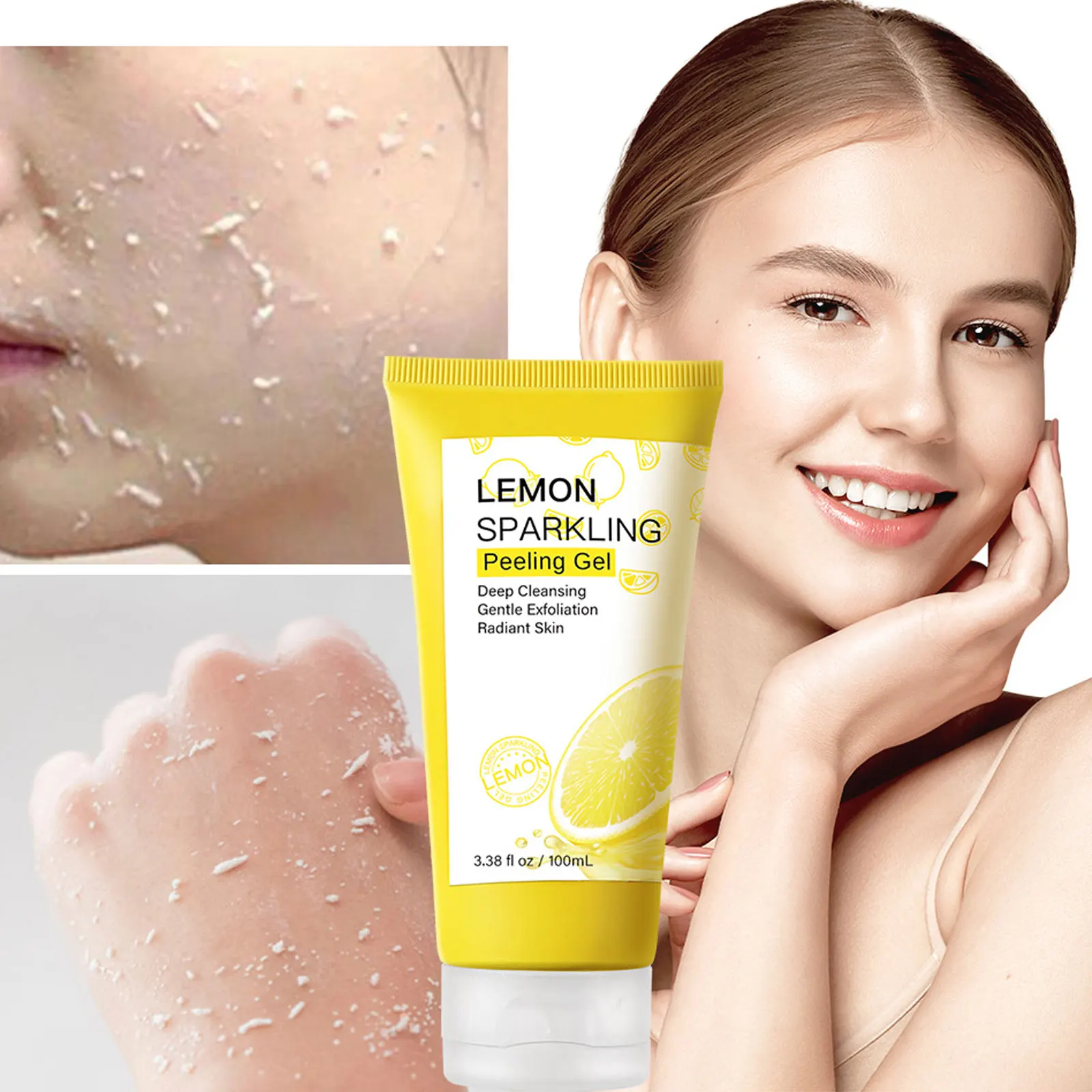 

Lemon Sparkling Peeling Gel Face Exfoliator Skin Purifying Exfoliater Refreshing Dead Skin Remover for Face