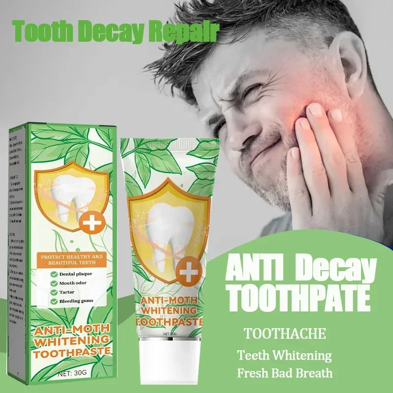 

Tooth Decay Repair Whitening Toothpaste Fresh Bad Breath Tooth Decay Anti-Cavity Remove Plaque Toothache Relieve Periodontitis