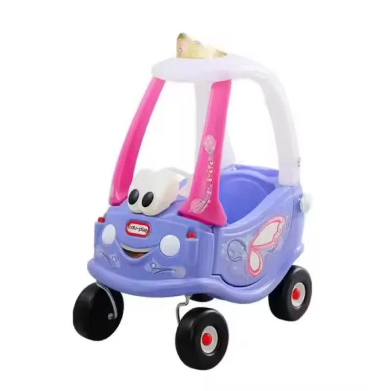 Children's four-wheeled plastic car cute colorful princess car