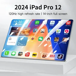 2024 New Tablet Android pad pro 12 Inch HD 태블릿 16G+1TB Global Tablette 5G Dual SIM Card or WIFI Google Play Tablets For Laptop