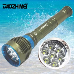 high power Professional led Diving Flashlight T6 L2 Scuba Dive torch 200M UnderwaterWaterproof Flashlight use 3x 26650 Battery