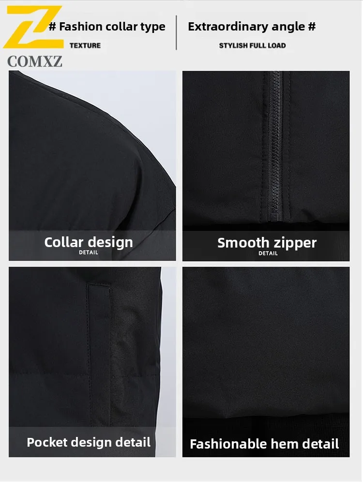 Giacca da uomo in cotone autunno inverno ispessito antivento caldo colletto in piedi piumino outdoor casual versatile cappotto in cotone con cerniera