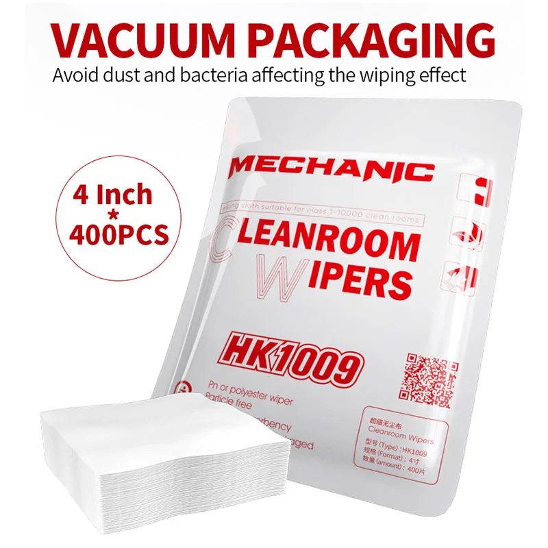 

4 дюйма, 400 шт., протирочная ткань для телефона, планшета, ноутбука, механика HK1009, сенсорный экран, объектив камеры, стеклоочистители для удаления грязи