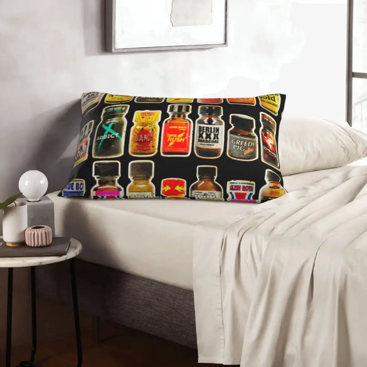 Poppers Bottles Gay Rush Jungle Juice Amyl Inhaler Rectangle Pillowcase Cushion Cover Decorative Bed Home Comfort Throw Pillow view 5