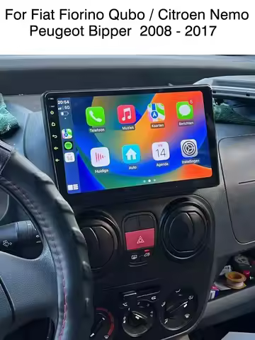 For Fiat Fiorino Qubo Citroen Nemo Peugeot Bipper 2008 - 2017 Android 15 Carplay Auto QLED Screen 4G Car Radio Multimedia Player