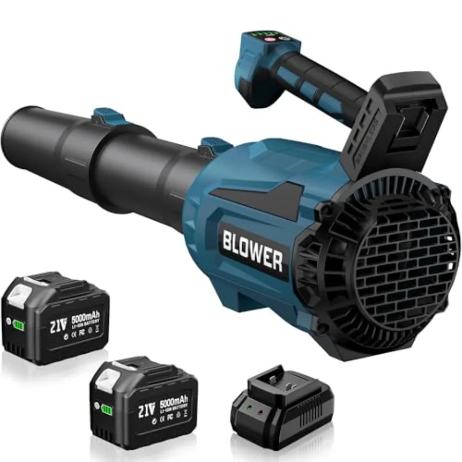 

Leaf Blower Cordless 2026 Upgraded 700CFM 200MPH 6-Speed Electric Brushless Leaf Blower with 2x5.0Ah Batteries and Charger Batt
