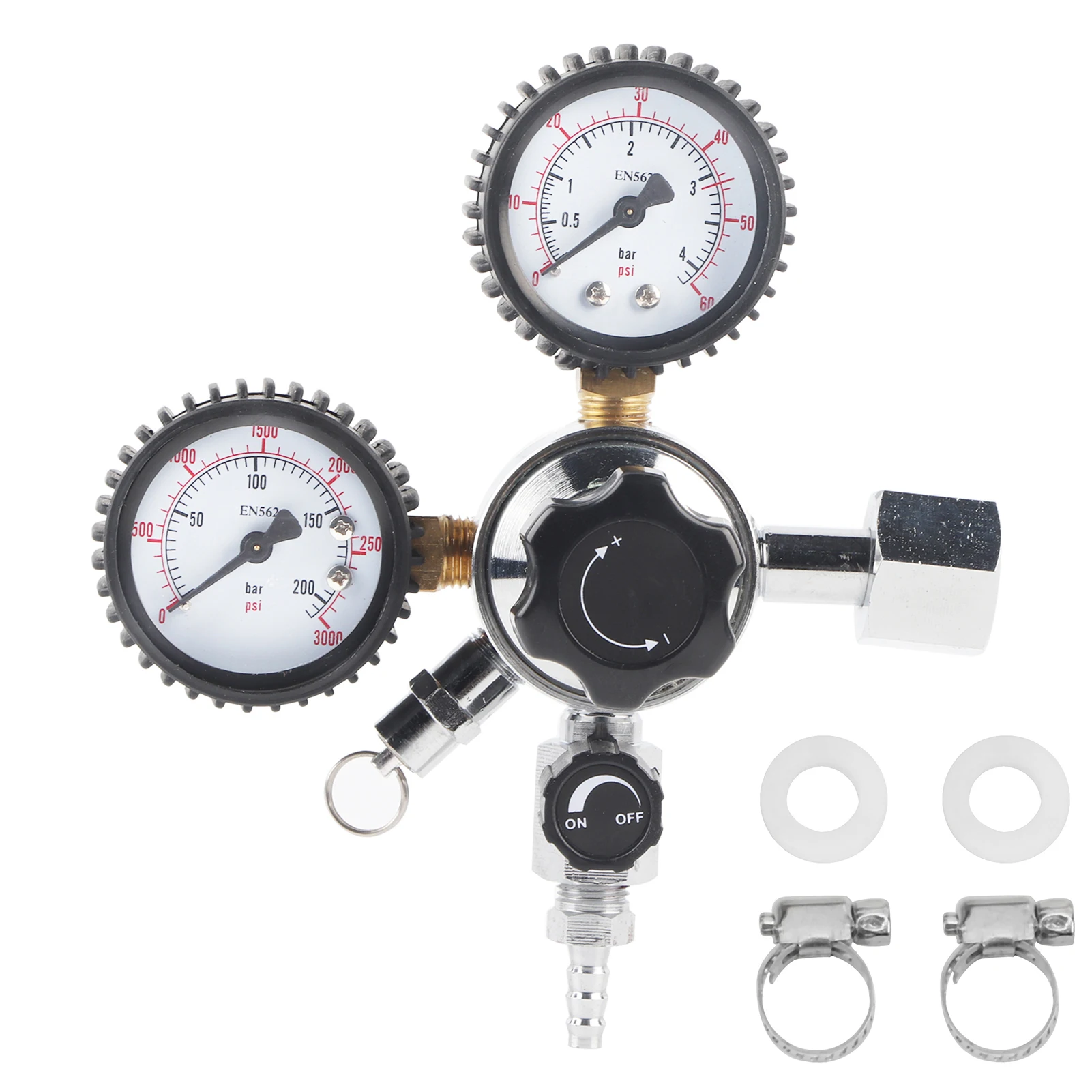 CO2 Pressure Regulator Beer Soda Keg Pressure Relief Valve Home Brew Beer Gas Line Assembly W21.8