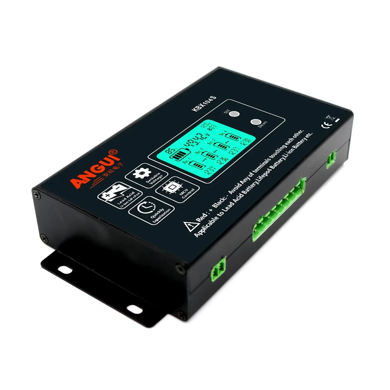 Hot ANGUI Battery Equalizer 10A KBX104S 4x12V LCD 4S 12V 24V 36V 48V Connect Voltage Active Balancer Lead Acid Batteries