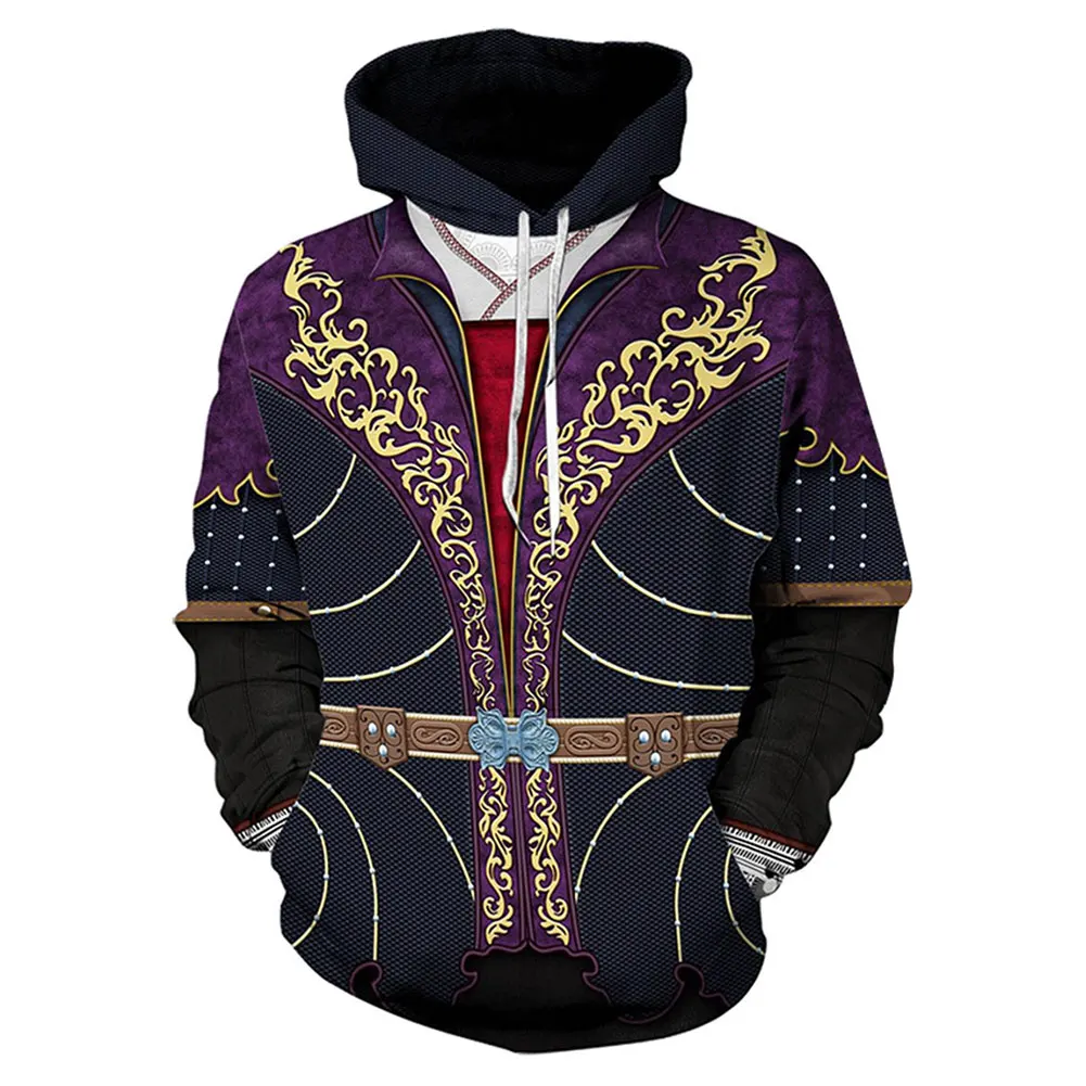 Baldurs Gate 3 Cosplay Costume pour hommes, sweat à capuche imprimé en 3D, sweat à capuche cosplay arion, pull fantaisie, streetwear décontracté,