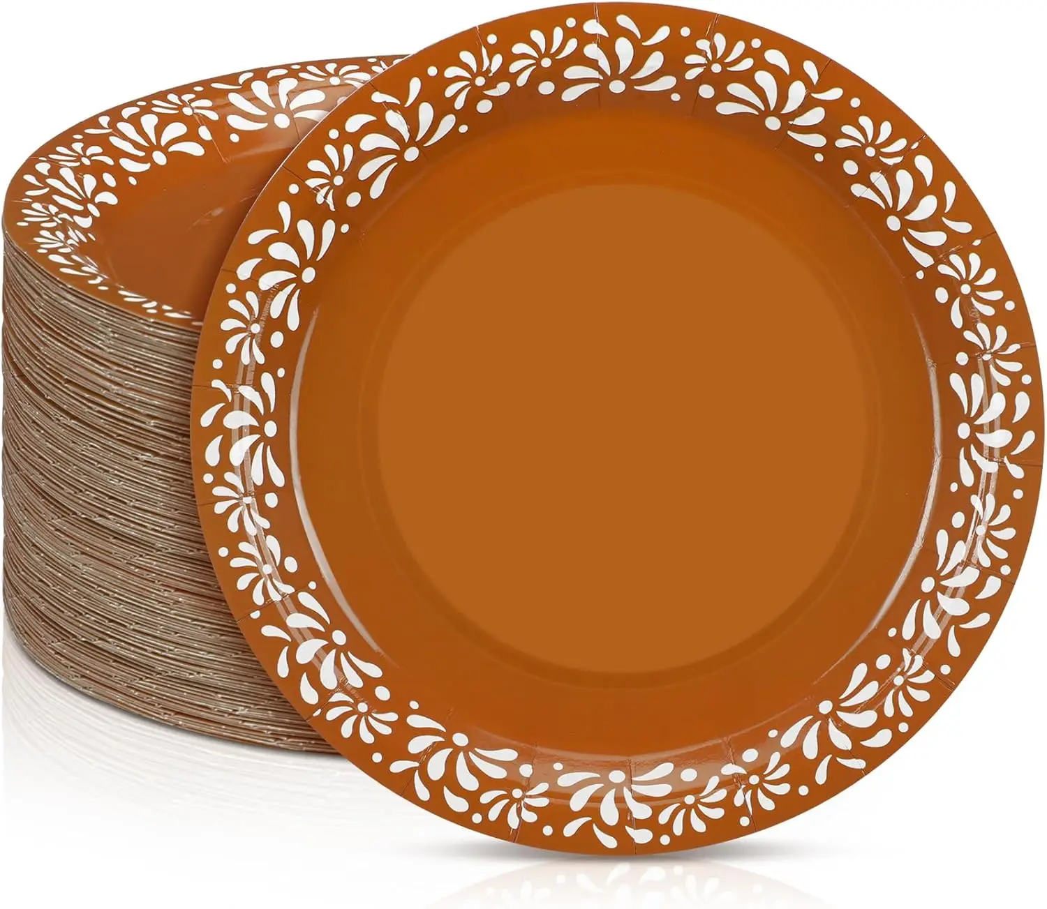 

Yungyan 100 Pcs Platos De Barro Mexicanos Paper Plates Baby Shower Party Supplies 7 Inch Mexican Plates Terracotta Clay