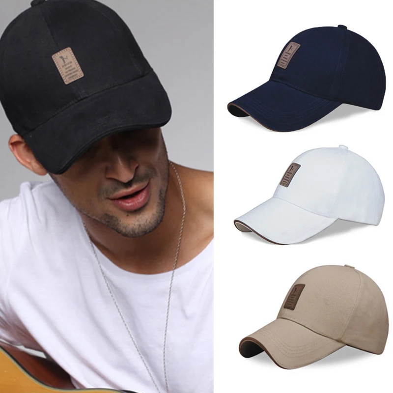 

1PC Men And Woman's Baseball Caps Adjustable Casual Embroidered Cotton Sun Hats Unisex Solid Color Visor Hats