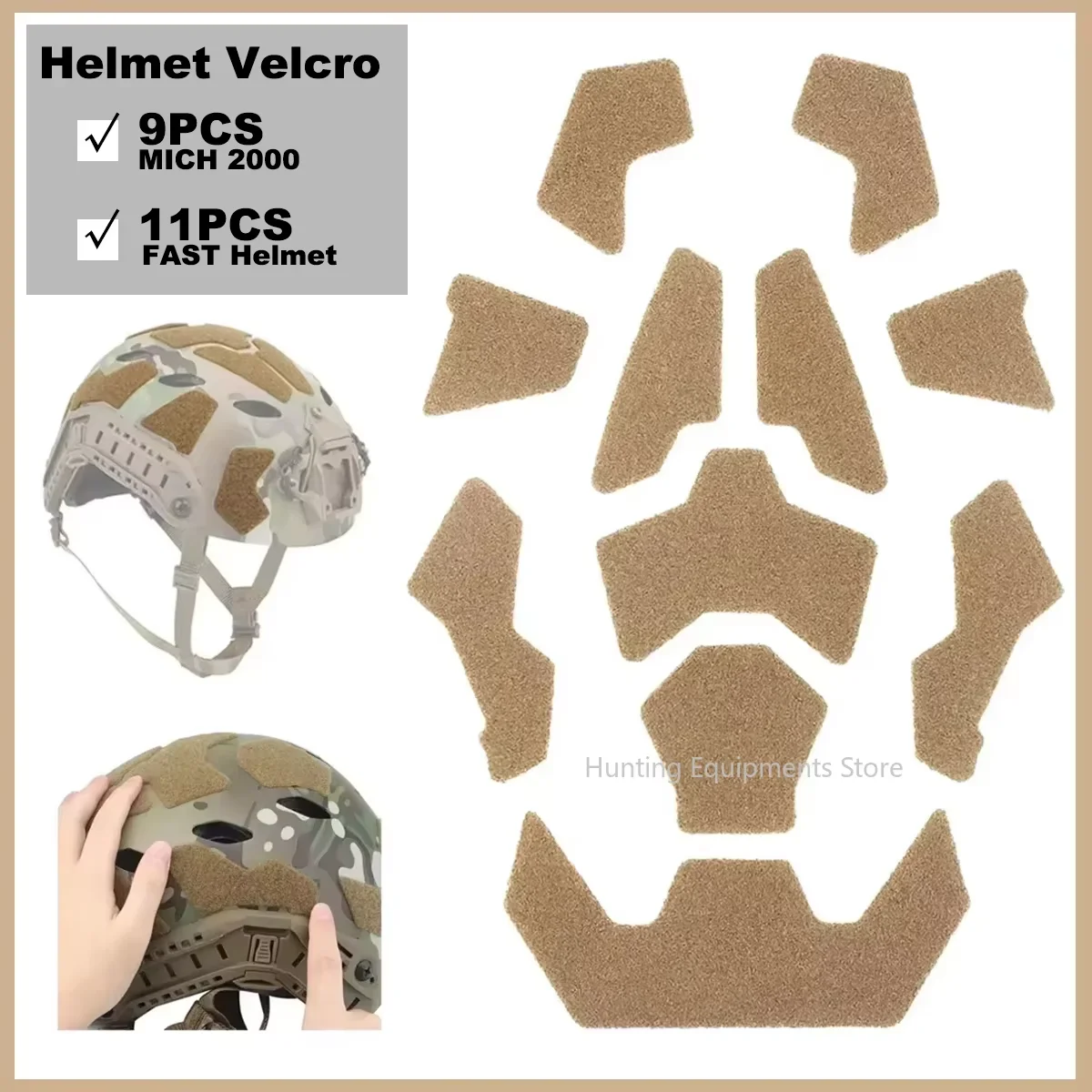 

Tactical FAST/MICH 2000 Helmet Velcro 9Pcs 11Pcs/set Cable Management Kits Velcros Magic Sticker Tape Helmet Padding Stickers