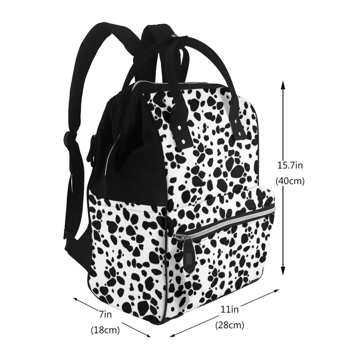 Dalmatian Dog Texture Student Backpack School Bag Hiking Travel Daypack for Men Women Bookbag Shoulder Bags