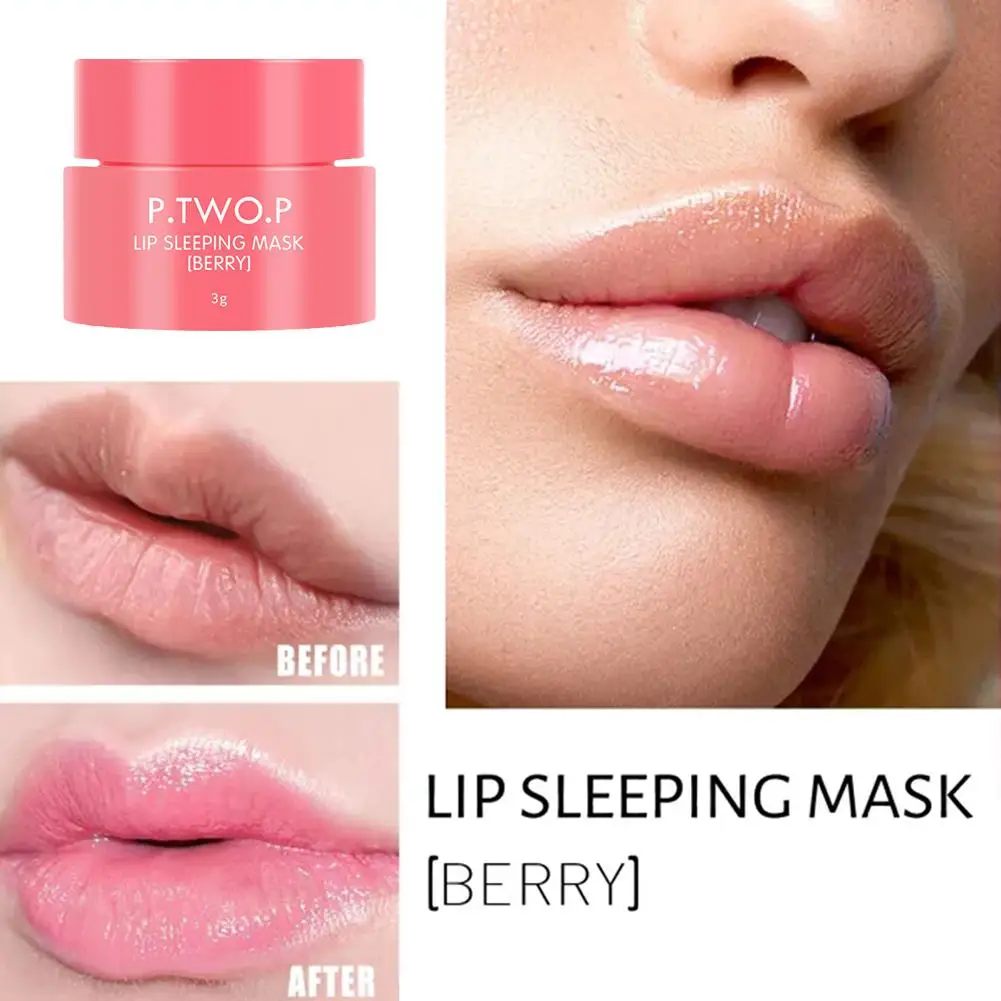 3g Moisturizing Lip Mask Exfoliating Lip Membrane Cream Dry Collagen Brighten Anti Beauty Lip Wrinkle Repaired Care Essenti K1C6