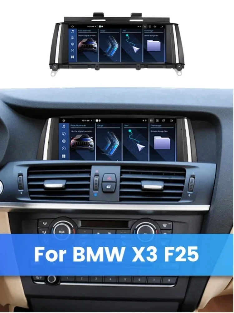 MEKEDE EU-Lager Android All-in-One-Autoradio für BMW X3 F25 X4 F26 2011-2016 Multimedia-Player GPS-Navigation Autoradio Intelligentes Fahrzeugsystem Kabelloses Carplay Android Auto