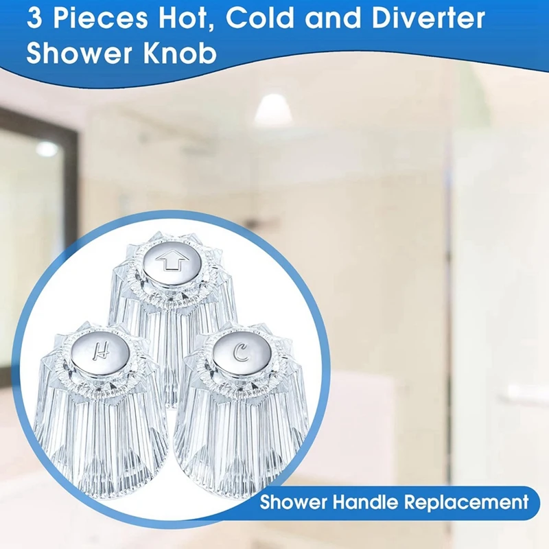 Shower Faucet Handle Replacement, Compatible For Price Pfister Windsor Tub And Shower Faucets,Shower Knob Replacement,