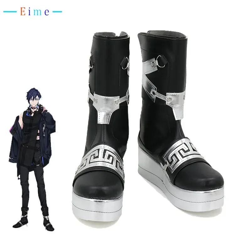 

Yugo Asuma Cosplay Shoes Halloween Carnival Boots PU Leather Shoes Vtuber Cosplay Props Custom Made