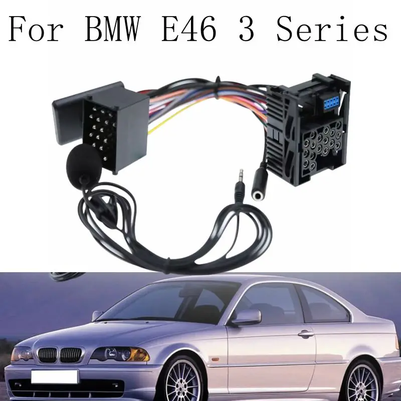 For BMW E46 3 Series Cars Radio Bluetooth-compatible 10Pin AUX IN Audio Cable Adapters For Car Electronics Accessories