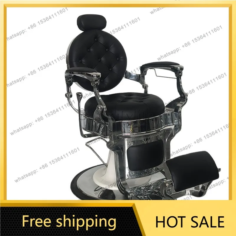 Factory Direct Sales Hair Salon Special Chair New Simple Barber Shop Chair Can be Fold Down