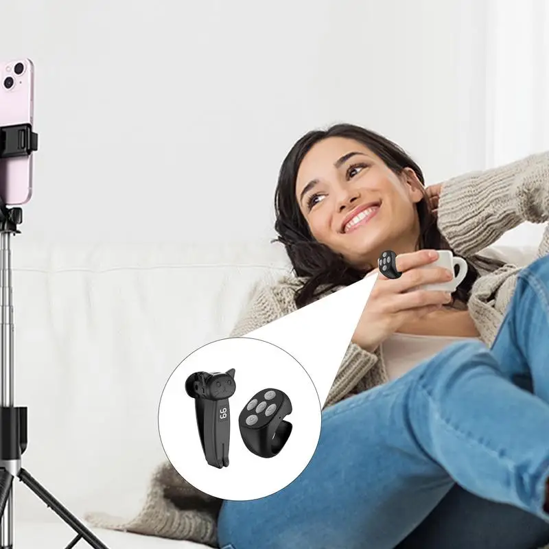 Wireless Bluetooths Mobile Selfie Lazy Artifac Tiktoks Remote Control Ring Phone Bluetooths Controller T For Xiaomis Apples