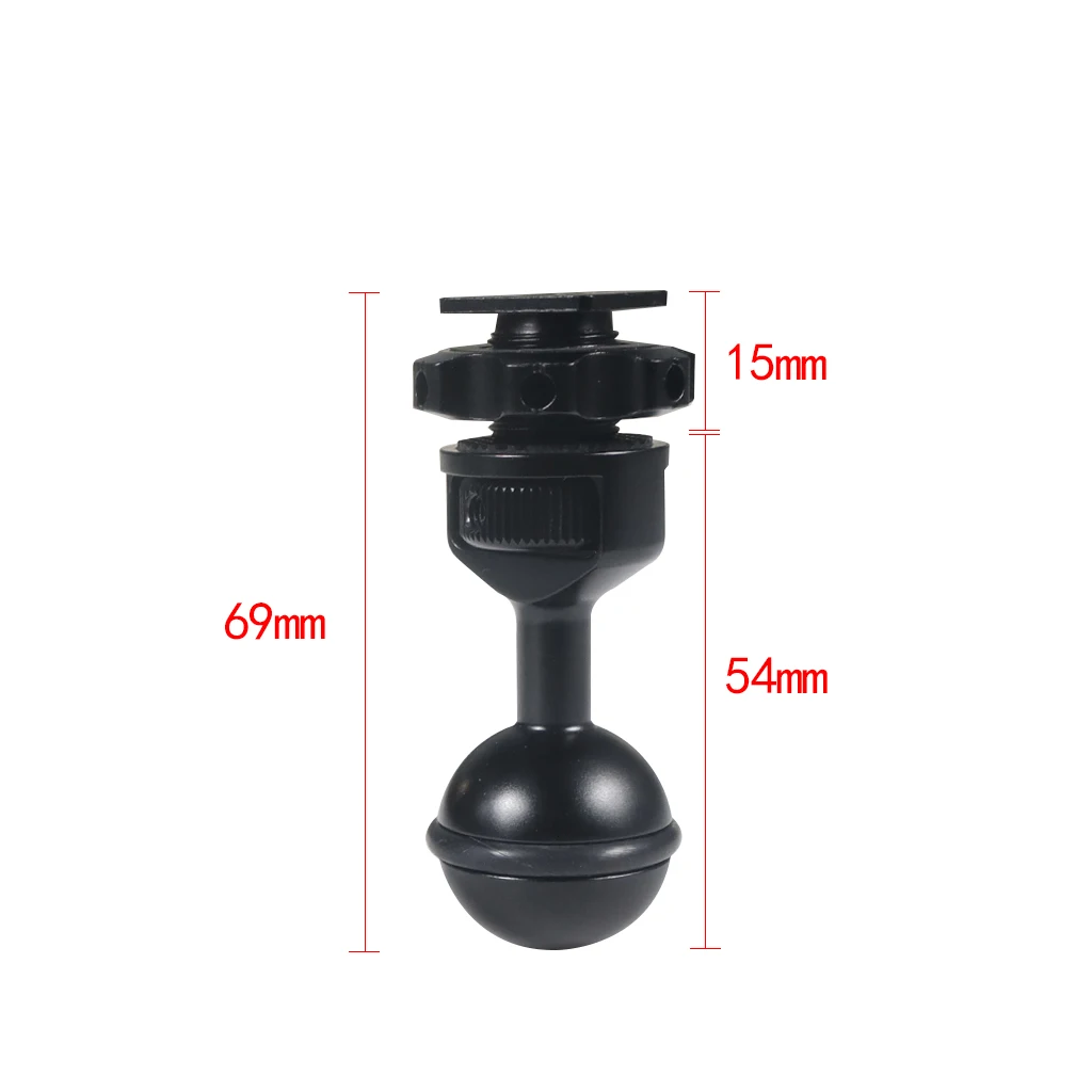 CNC-verstellbare 1-Zoll-Kugelkopfhalterung mit Kaltschuh-Basisadapter, Monitorhalter, magischer Arm für universelle Unterwasser-Action-Kamera – Detail 12