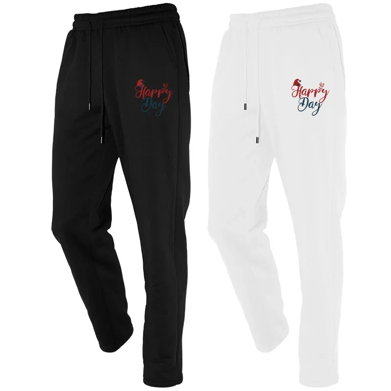 

Флисовые мужские осенне-зимние повседневные мужские спортивные брюки с принтом на шнурке, модные спортивные штаны, брюки