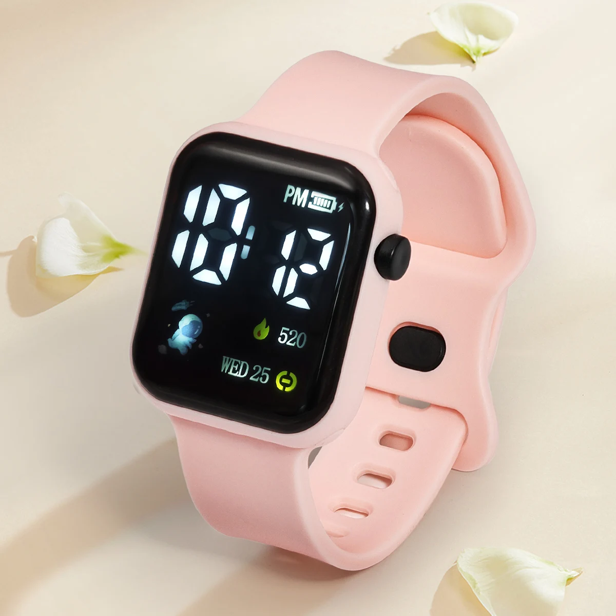 Simple Square Children\'s Electronic Watch Astronaut Sports Electronic Watch Student Leisure Electronic Watch