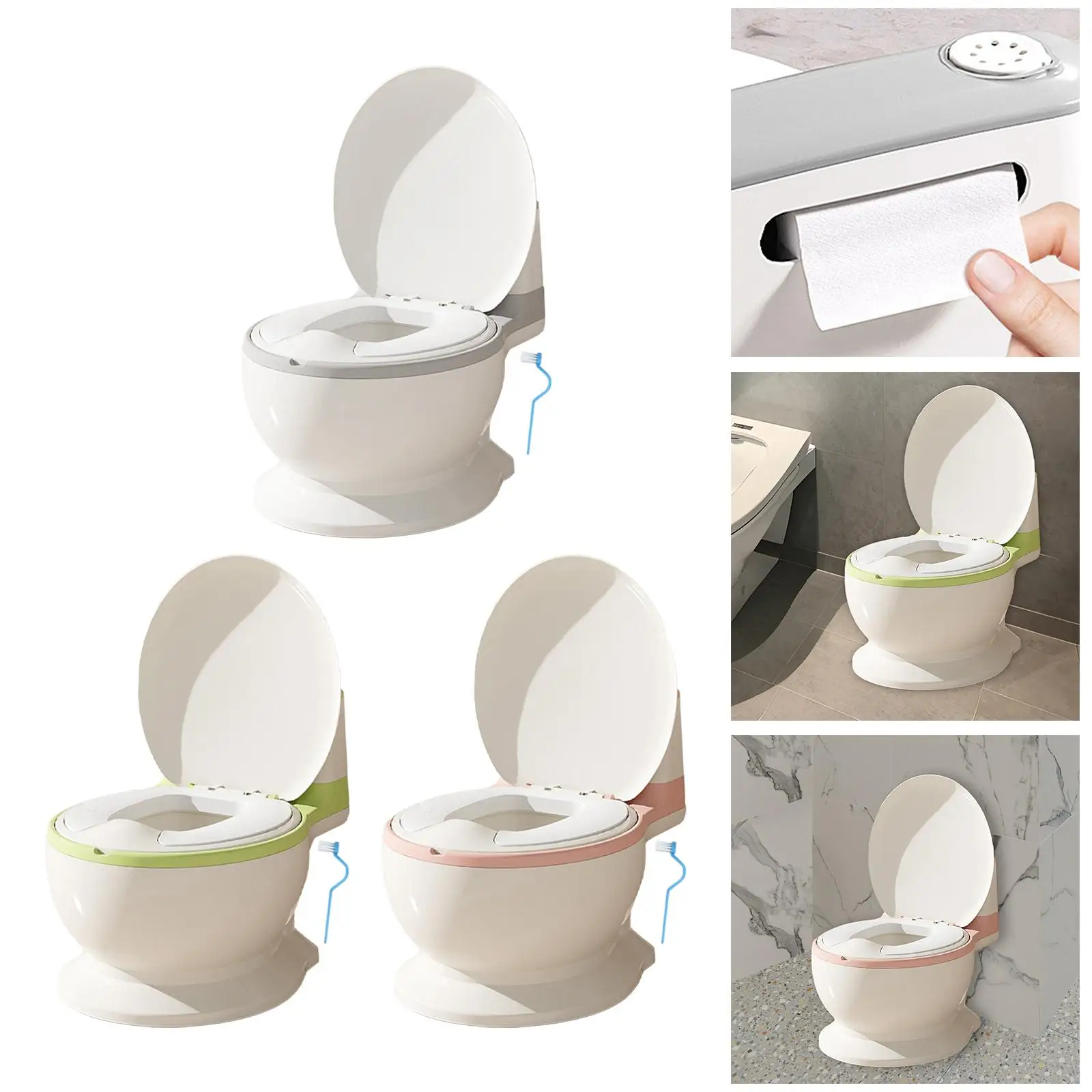 

Toilet Training Potty Comfortable with Spilling Guard Training Transition Potty Seat for Ages 0-7 Babies Kids Girls Boys Infants