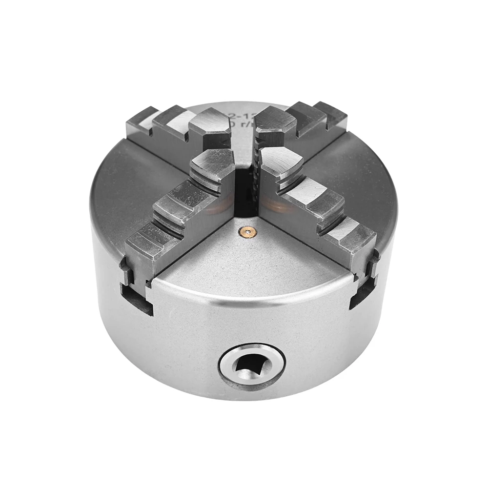 K12 Lathe Four Jaw Self-Centering Chuck K12-80 K12-100/125/130 4 Jaw Manual Chuck Sanou CNC Lathe Fixture Scroll Chuck