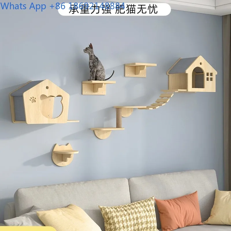 

Cat Climbing Frame Wall-Mounted Cat Wall Jumping Platform Wall Hanging Cat Climbing Frame DIY Accessories