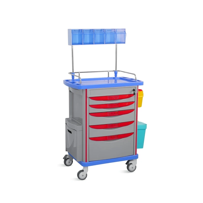SKR054-AT750 Durable ABS 5 Drawers Multifunction Patient Nursing Hospital Medicine  Trolley