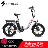 Fafrees F20 Folding Electric Bicycle 250W, 36V 16Ah Lithium Battery, 20 inch MTB Mountain Bike Outdoor Fat Ebike for Adult