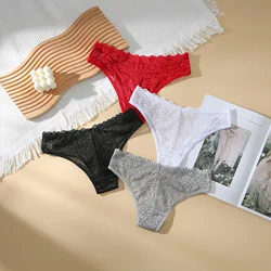 Cool Hollow Breathable Lace Sexy Women Underwear Low Waisted Solid Color Seductive Embroidery Fashion Panties Comfortable