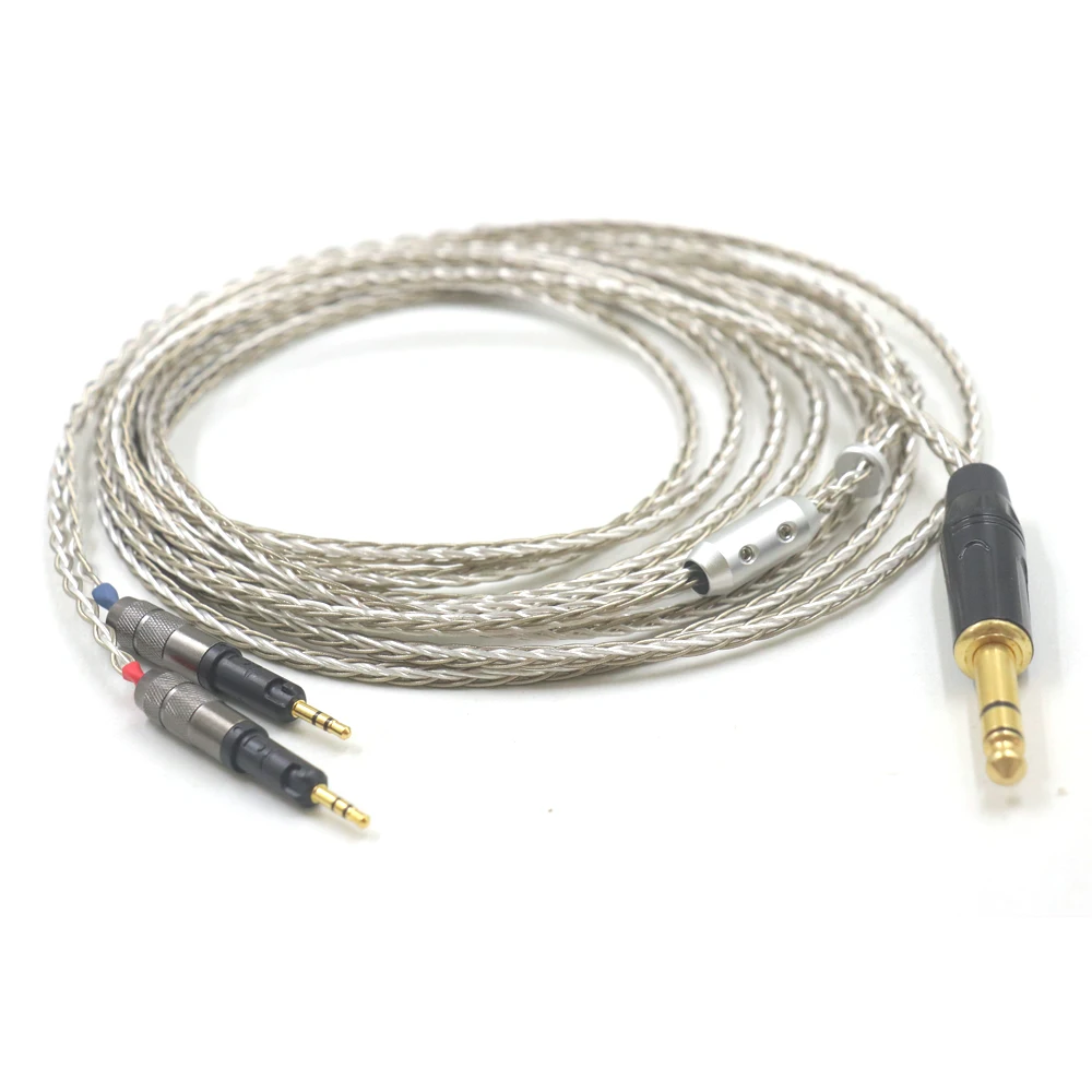 152 Core 99% 7n Silver Mixed Braided Earphone Cable For 4.4mm xlr 2.5mm 6.5mm Audio-Technica ATH-R70X Headphone