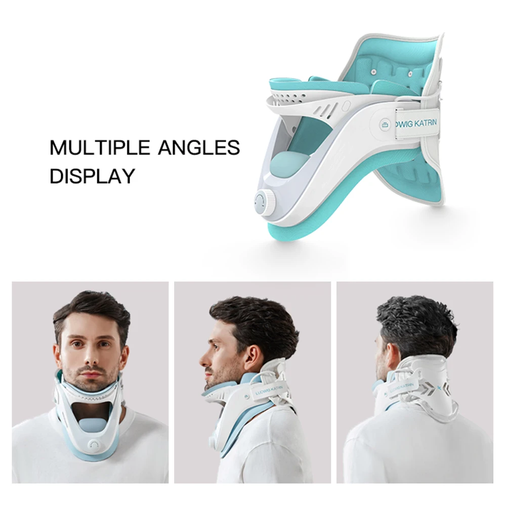 Neck Traction Device by Air Collar - Neck Stretcher - Cervical Traction Device - Neck & Shoulder Pain Relief - Stretcher Collar