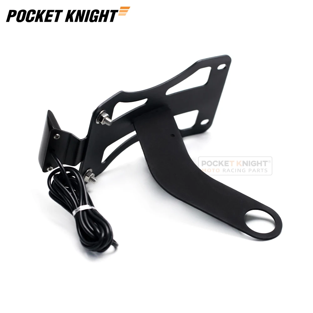 For SUZUKI HAYABUSA GSXR 600/750/1000 GSXS1000/F Bandit 1250 License Plate Holder Curved Side Plate Mount Tail Fender Eliminator