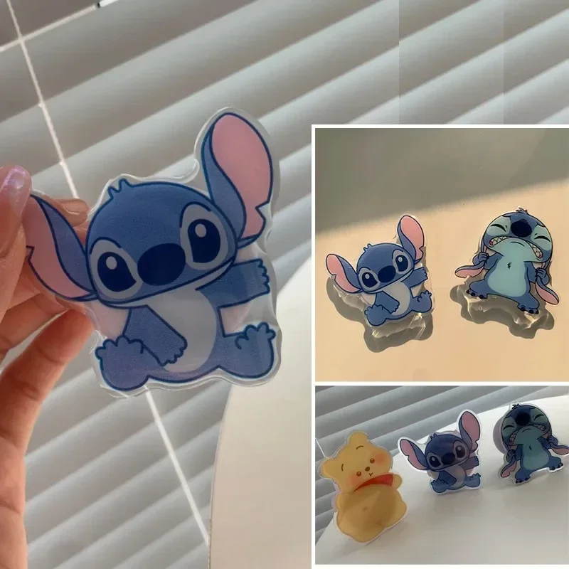 

Держатель для телефона Disney Stitch, кольцо на палец, подставка в стиле аниме, выдвижной воздушный мешок, милый мультяшный держатель на палец для Xiaomi, аксессуары для IPhone
