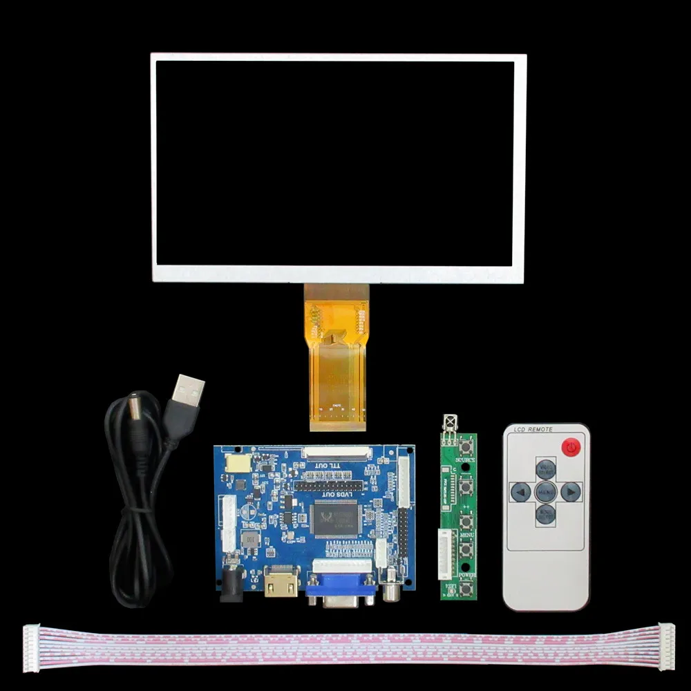 

7 Inch 7300101463 TFT LCD Display Screen Control Driver Board HDMI-Compatible VGA AV For Development Board Raspberry Pi Monitor